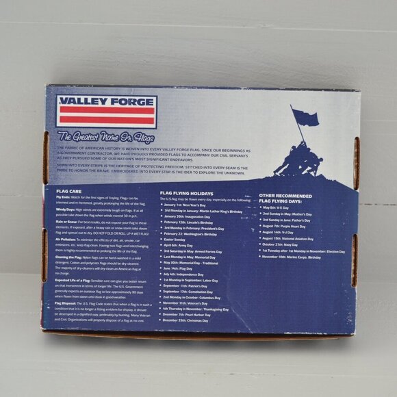 Ohio State Flag Burgee Red Blue White Made In USA Valley Forge Commercial Grade - Picture 3 of 5